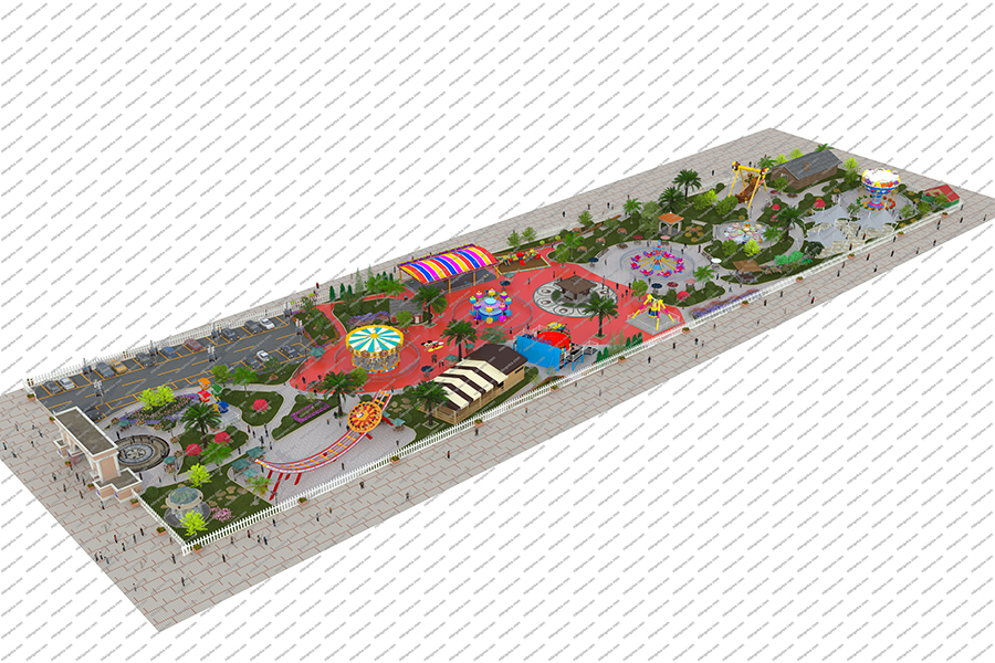Amusement Park Set Up with 1000000 USD Dollars for Outdoor Parks